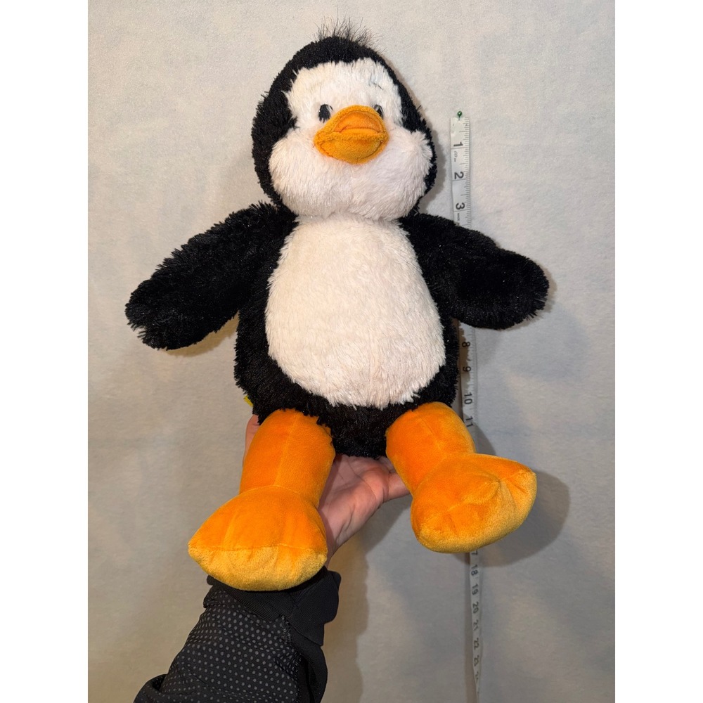 Build-A-Bear Workshop Plush Penguin Stuffedā Animal Toy Black Orange White